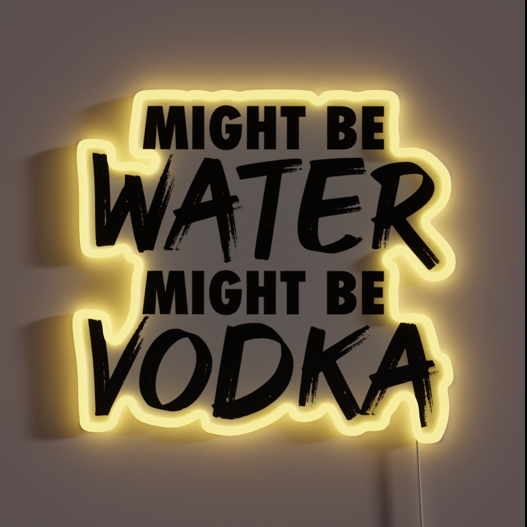 Might Be Water Might Be Vodka RGB Neon Sign Might Be Water Might Be Vodka RGB Neon Sign