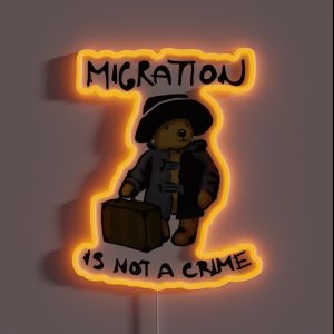 Migration Is Not A Crime RGB Neon Sign