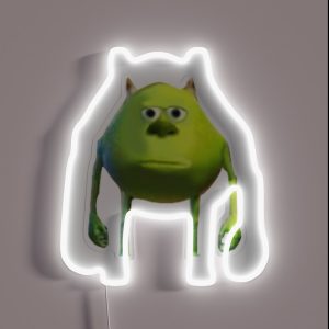 Mike Wazowski Meme RGB Neon Sign