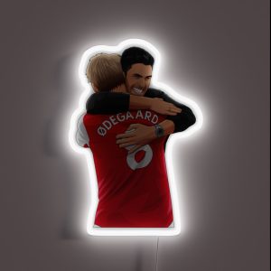 Mikel Arteta And Martin Odegaard Arsenal RGB Neon Sign