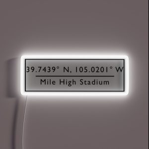 Mile High Stadium RGB Neon Sign Mile High Stadium RGB Neon Sign
