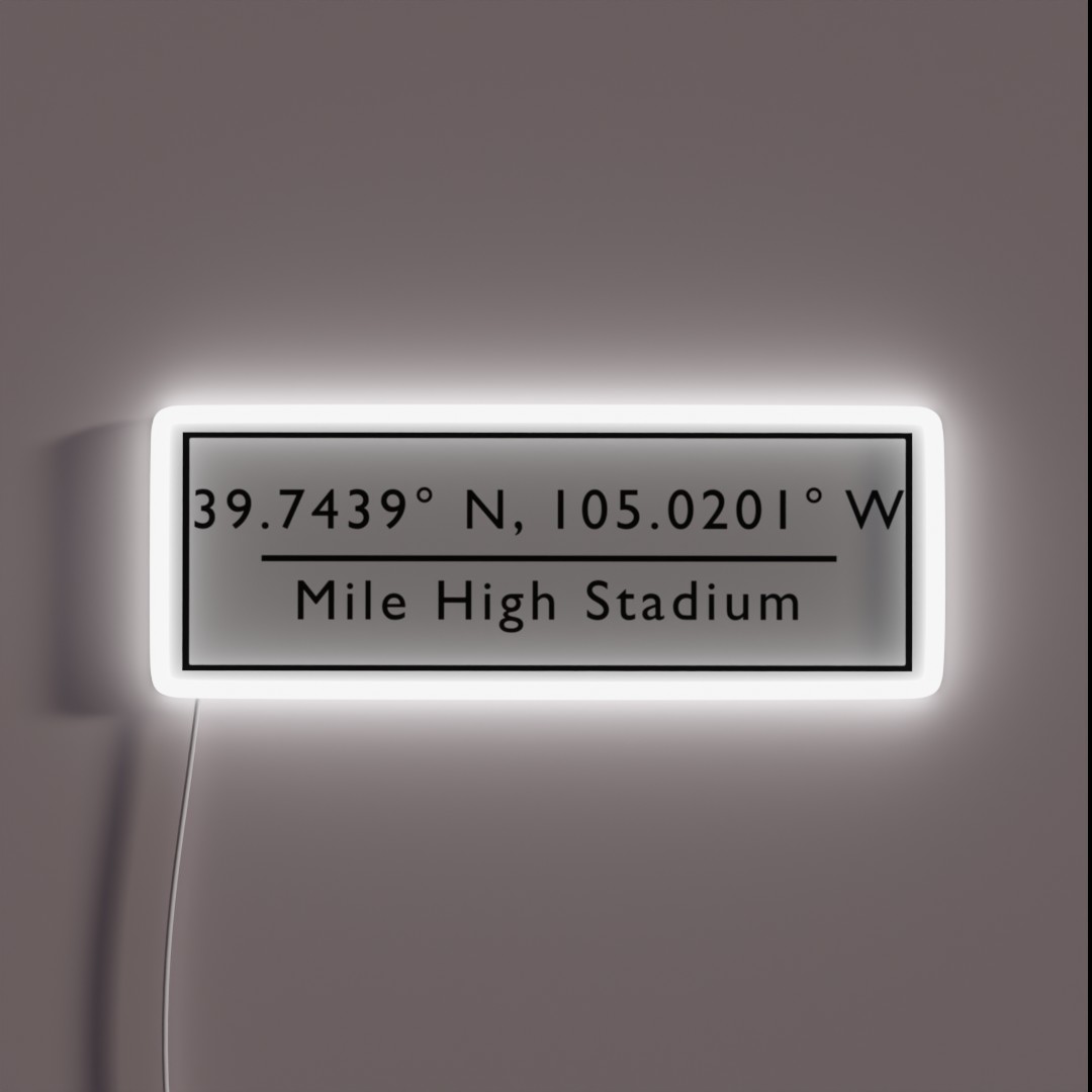 Mile High Stadium RGB Neon Sign Mile High Stadium RGB Neon Sign