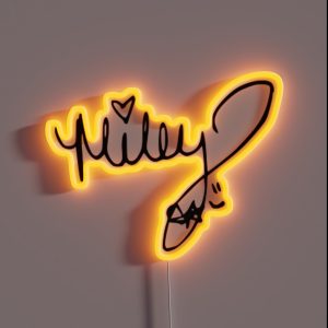 Miley Cyrus Autograph RGB Neon Sign