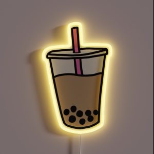 Milk Tea With Boba RGB Neon Sign