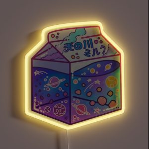 Milky Way Milk Carton RGB Neon Sign