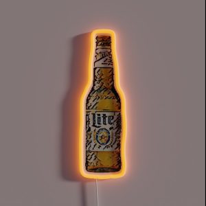 Miller Lite Beer Pixel Art RGB Neon Sign