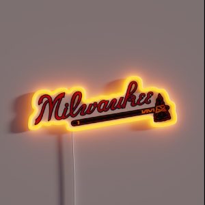 Milwaukee Braves Logo RGB Neon Sign