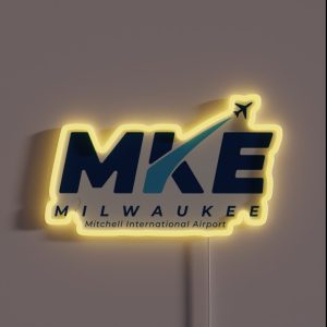 Milwaukee Mitchell International Airport RGB Neon Sign