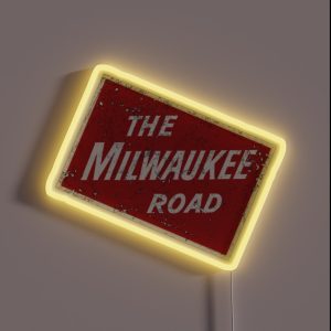 Milwaukee Road Railroad RGB Neon Sign