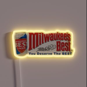 Milwaukee S Best Beer Can Design RGB Neon Sign