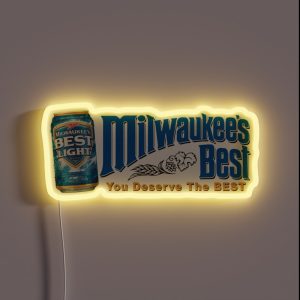 Milwaukee S Best Light Beer Can Design RGB Neon Sign