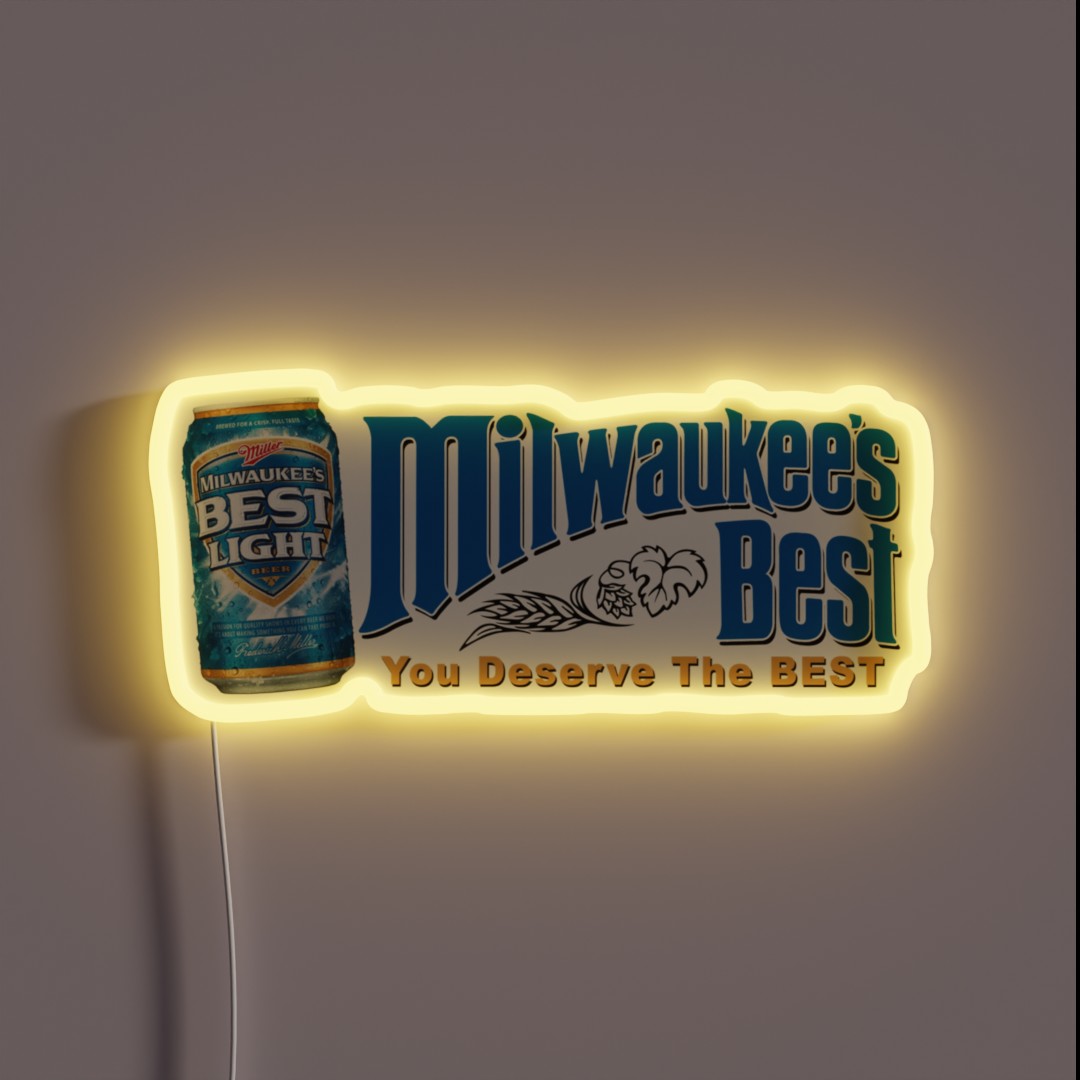 Milwaukee S Best Light Beer Can Design RGB Neon Sign Milwaukee S Best Light Beer Can Design RGB Neon Sign