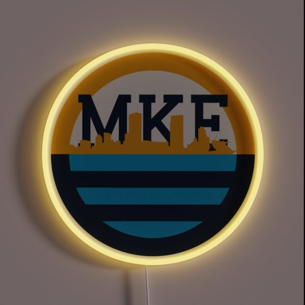 Milwaukee Skyline The People S Flag RGB Neon Sign