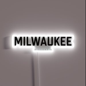 Milwaukee Wisconsin RGB Neon Sign Milwaukee Wisconsin RGB Neon Sign