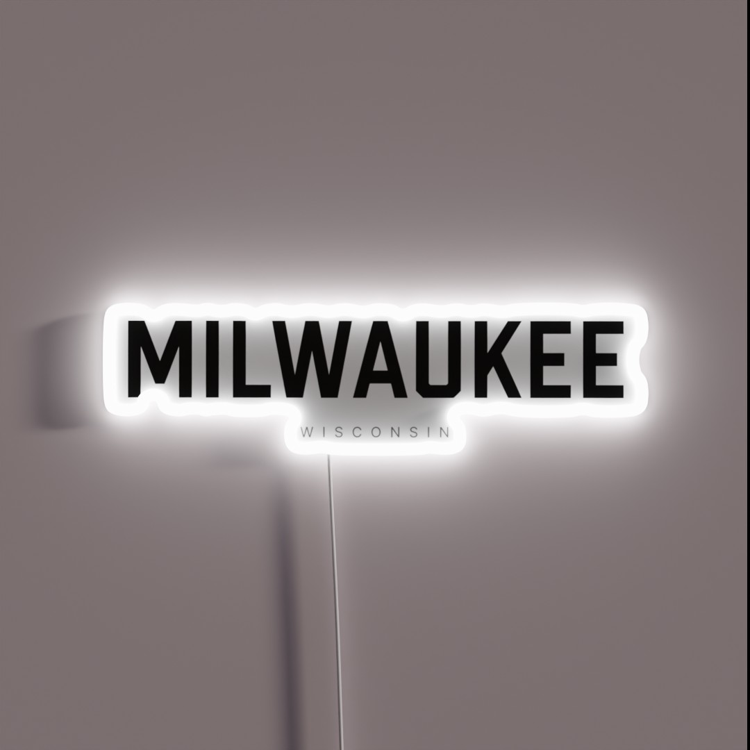 Milwaukee Wisconsin RGB Neon Sign Milwaukee Wisconsin RGB Neon Sign