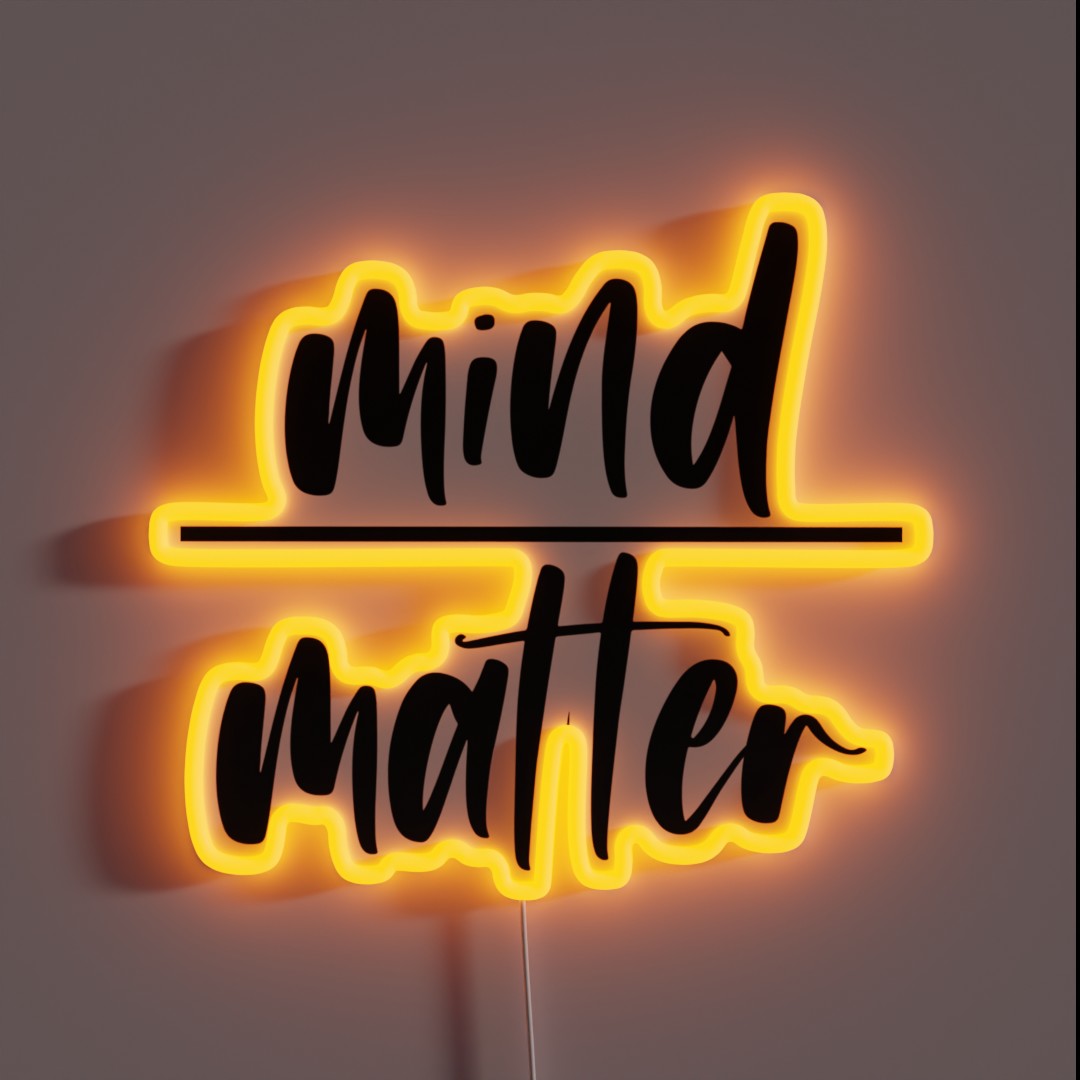 Mind Over Matter Motivational Quote RGB Neon Sign Mind Over Matter Motivational Quote RGB Neon Sign