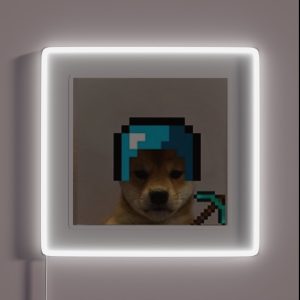Minecraft Dog RGB Neon Sign