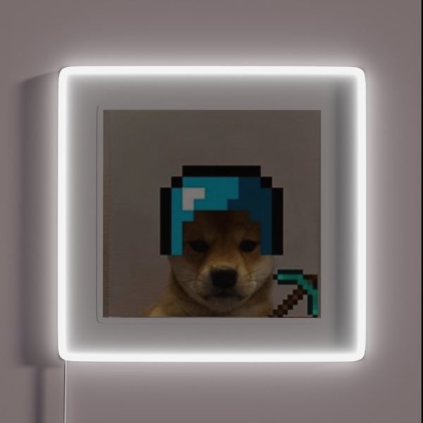 Minecraft Dog RGB Neon Sign
