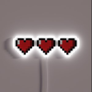 Minecraft Hearts RGB Neon Sign