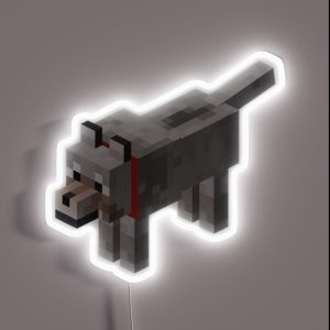 Minecraft Wolf RGB Neon Sign Minecraft Wolf RGB Neon Sign