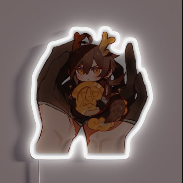 Mini Zhongli Genshin Impact Morax Rex Lapis RGB Neon Sign