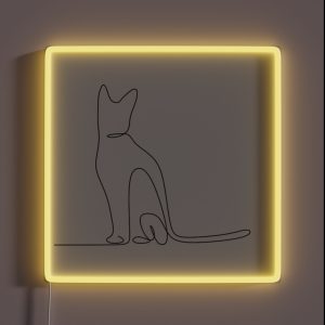 Minimalist Cat RGB Neon Sign