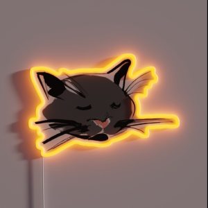 Minimalist Cat RGB Neon Sign