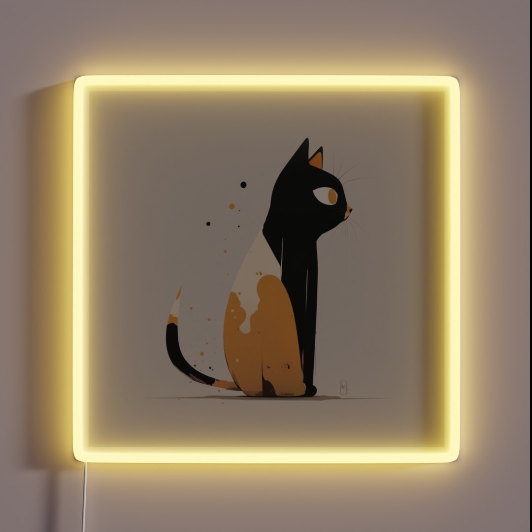 Minimalist Cat RGB Neon Sign Minimalist Cat RGB Neon Sign