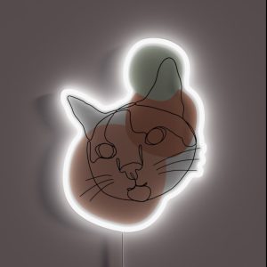 Minimalist Color Cat Line Art RGB Neon Sign Minimalist Color Cat Line Art RGB Neon Sign