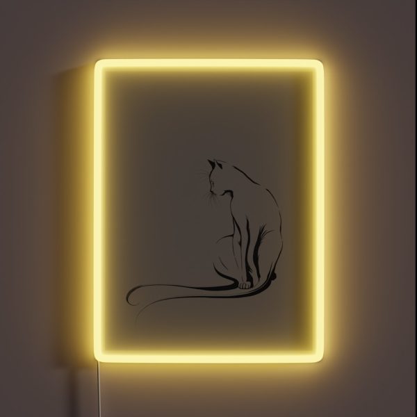 Minimalist Eclectic Artwork Of A Stretching RGB Neon Sign