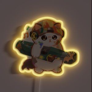 Minimalist Mewrez Cat Cute Surprised Penguin Catmewrez RGB Neon Sign Minimalist Mewrez Cat Cute Surprised Penguin Catmewrez RGB Neon Sign