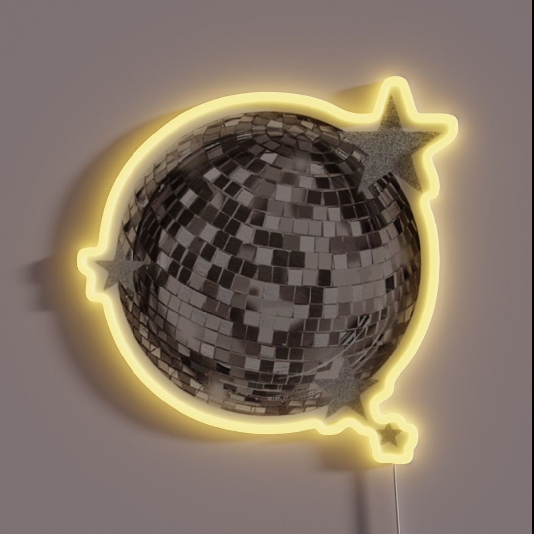 Mirror Ball Stars Taylor RGB Neon Sign Mirror Ball Stars Taylor RGB Neon Sign