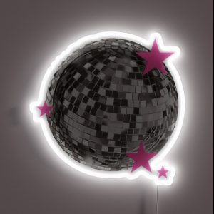 Mirrorball Disco Ball Pink RGB Neon Sign Mirrorball Disco Ball Pink RGB Neon Sign