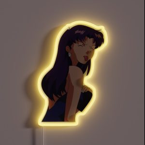 Misato Sticking Out His Tongue RGB Neon Sign