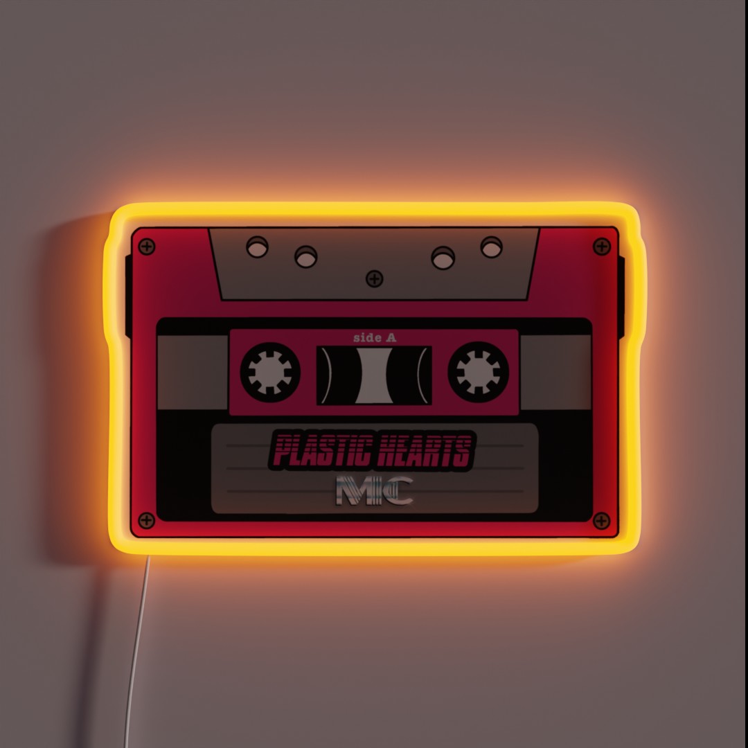 Mixtape Album Plastic Hearts Miley Cyrus RGB Neon Sign Mixtape Album Plastic Hearts Miley Cyrus RGB Neon Sign