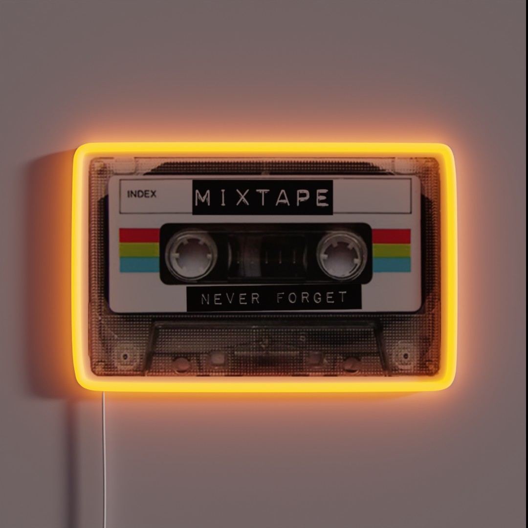 Mixtape Never Forget RGB Neon Sign Mixtape Never Forget RGB Neon Sign