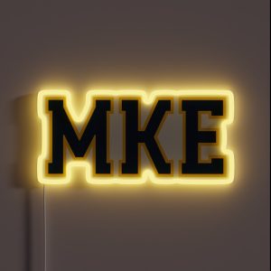 MKE White 1 RGB Neon Sign