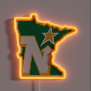 MN North Star Outline RGB Neon Sign