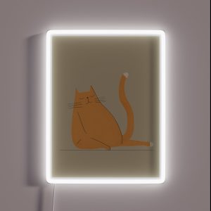 Modern Cat Print High Quality Artwork For Minimalist Interiors RGB Neon Sign