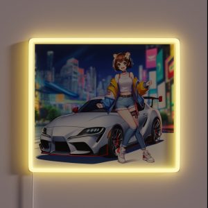 Modern Supra Anime Girl RGB Neon Sign