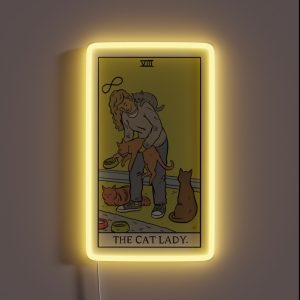 Modern Tarot The Cat Lady RGB Neon Sign