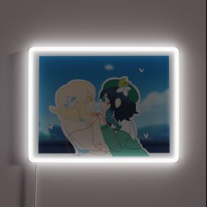 Modern Venti And Lumine Soulmates Genshin Impact RGB Neon Sign