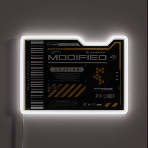 Modified Tech Experimental Type Decal Dark Gray RGB Neon Sign