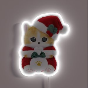 Mofusand Santa Claus RGB Neon Sign