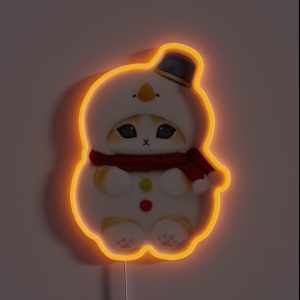 Mofusand Snowman RGB Neon Sign
