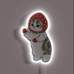 Mofusand Strawberry Hat RGB Neon Sign Mofusand Strawberry Hat RGB Neon Sign