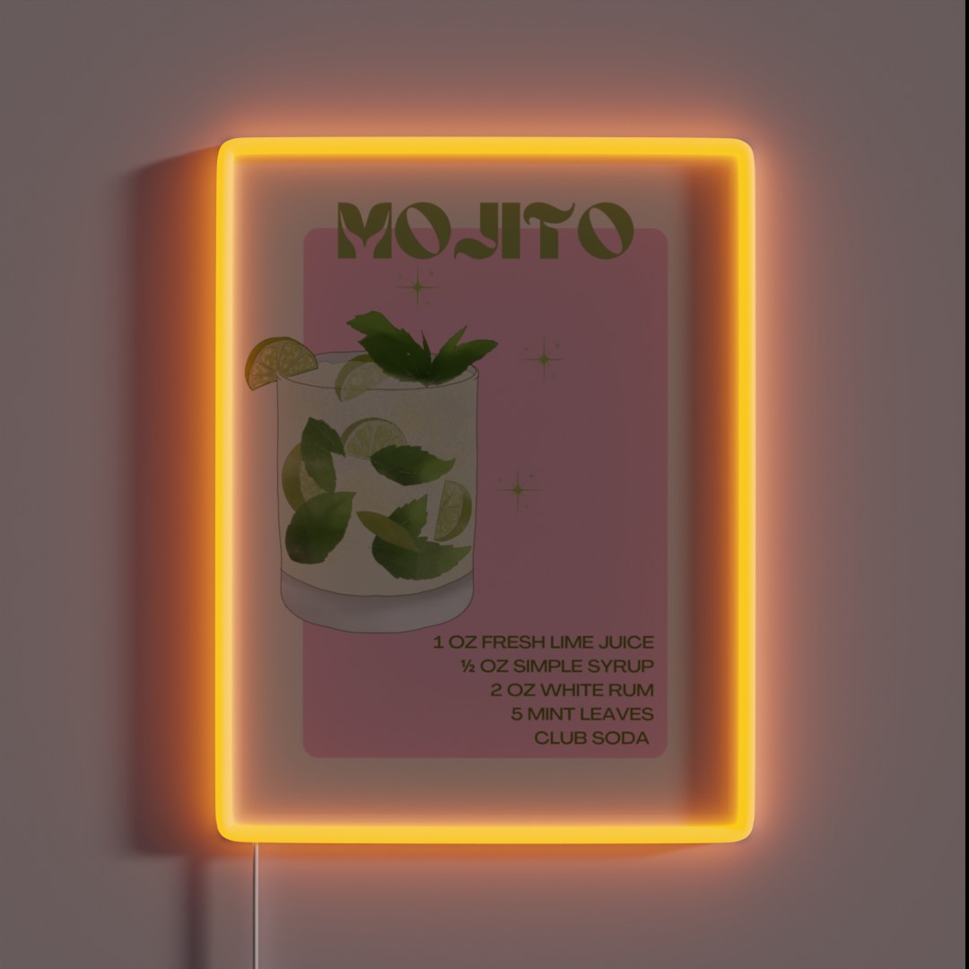 Mojito Cocktail RGB Neon Sign Mojito Cocktail RGB Neon Sign