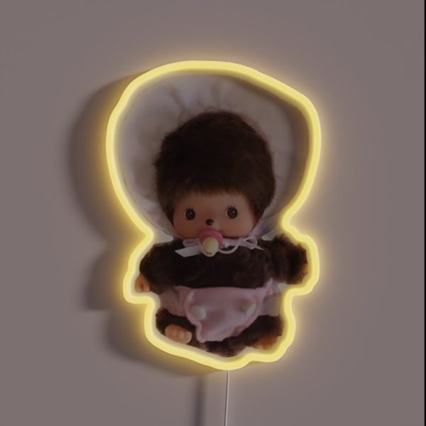 Monchhichi Baby RGB Neon Sign