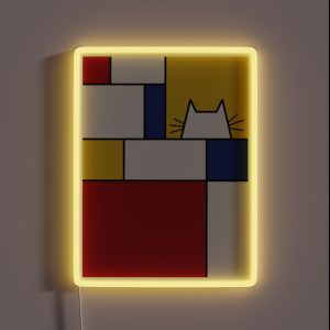 Mondrian Cat RGB Neon Sign Mondrian Cat RGB Neon Sign