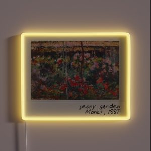 Monet Peony Garden RGB Neon Sign